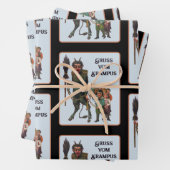 Krampus Wrapping Paper Flat Sheet Set 3 (In situ)