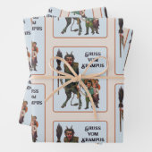 Krampus Wrapping Paper Flat Sheet Set 3 (In situ)