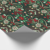 Krampus wrapping paper | Spooky Holiday Gift Cadeaupapier (Hoek)