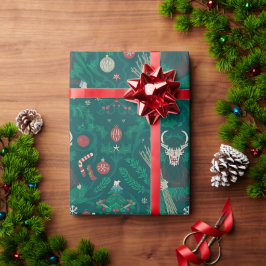 Krampus wrapping paper | Spooky Holiday Gift Wrap Cadeaupapier