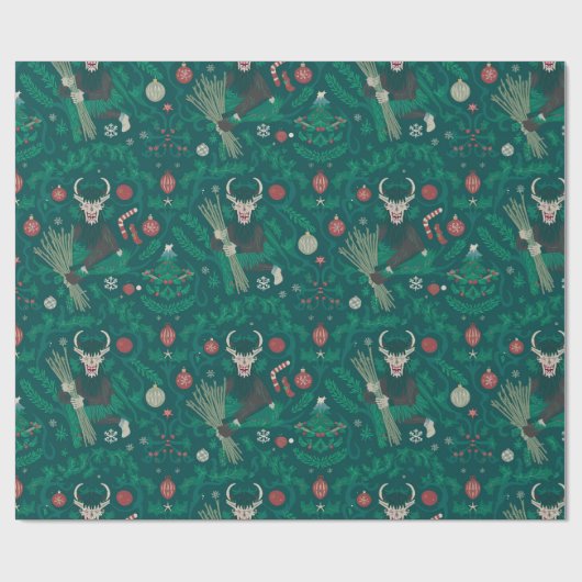 Krampus wrapping paper | Spooky Holiday Gift Wrap Cadeaupapier (Vlak)