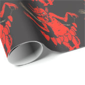 Krampus zet harten op een snaar cadeaupapier (Rol Hoek)