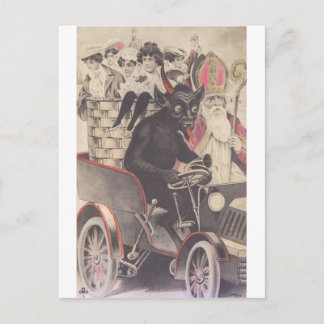 Krampus & Zijne Motorfiets Briefkaart