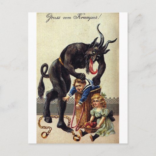 Krampus & Zijne Sack 2 Briefkaart (Voorkant)