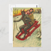 Krampus & Zijne Trident Briefkaart (Voorkant / Achterkant)