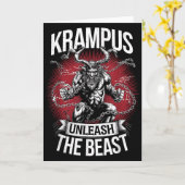 Krampusnacht Christmas Monster Krampus Lover Festi Kaart (Gele Bloem)