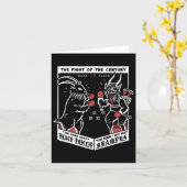 Krampusnacht Gruss von Krampus vs Black Ph Kaart (Gele Bloem)