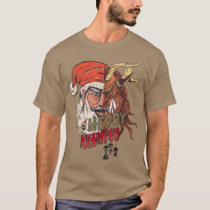 Krampusnacht Merry Krampus en Santa Horror Christu T-shirt