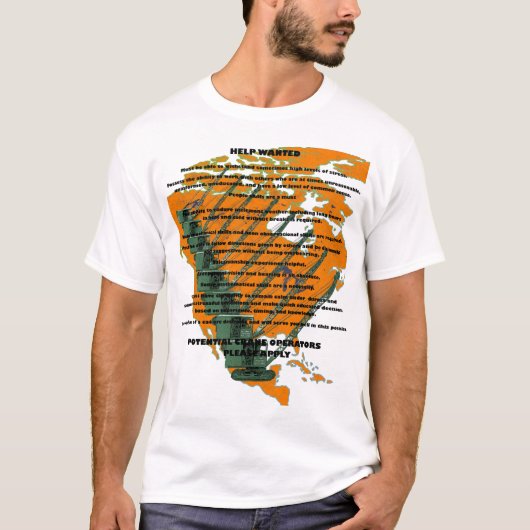 KRANE OPERATOR APPLICATION SKILLS PLUS US MAP T-SHIRT (Voorkant)