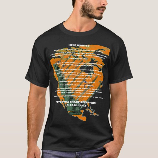 KRANE OPERATOR APPLICATION SKILLS PLUS US MAP T-SHIRT (Voorkant)