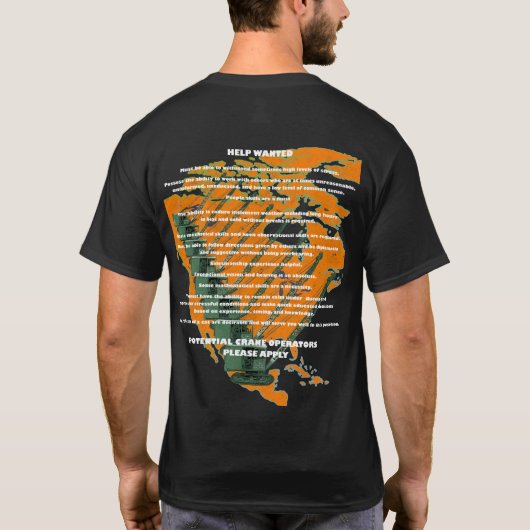 KRANE OPERATOR APPLICATION SKILLS PLUS US MAP T-SHIRT (Achterkant)