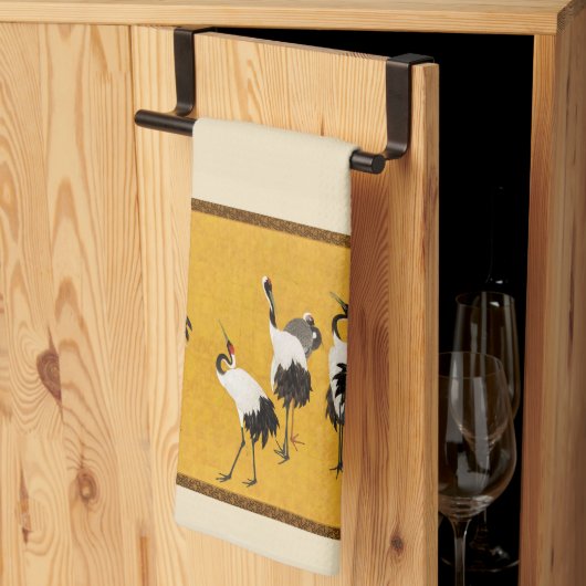 Kranen (1772-1780) van Maruyama Ōkyo Theedoek (Derde Gevouwen)