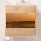 Kranen bij zonsopgang etiket (Insitu)