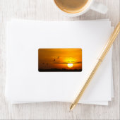 Kranen bij zonsopgang etiket (Insitu)