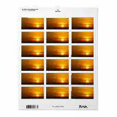 Kranen bij zonsopgang etiket (Full Sheet)