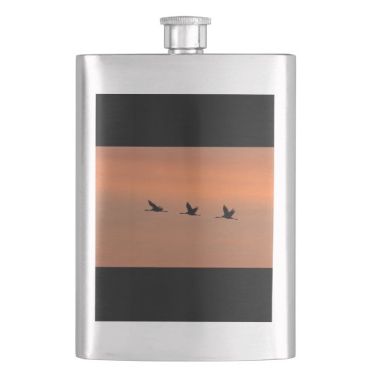 Kranen bij zonsopgang flacon (Voorkant)