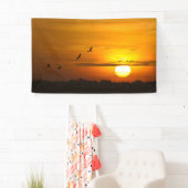 Kranen bij zonsopgang spandoek (Insitu)