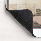 Kranen, dennen en bamboe van Ogata Korin Muismat (Hoek)