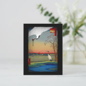 Kranen en blauw water briefkaart (Staand voorkant)