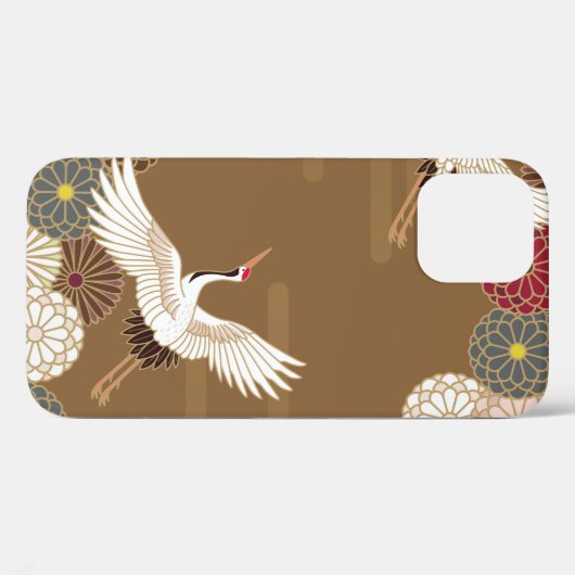 Kranen en chrysanten Traditionele Japanse pat Case-Mate iPhone Case (Achterkant (horizontaal))