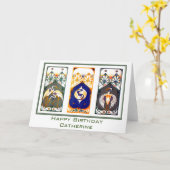 Kranen en Kaart van de Verjaardag van de Karper de (Gele Bloem)