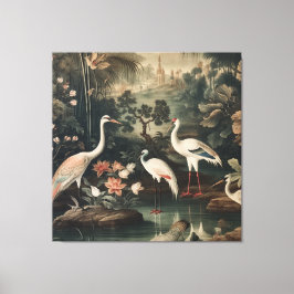  kranen en paleizen in de tropen canvas afdruk