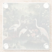  kranen en paleizen in de tropen glazen onderzetter (Achterkant)