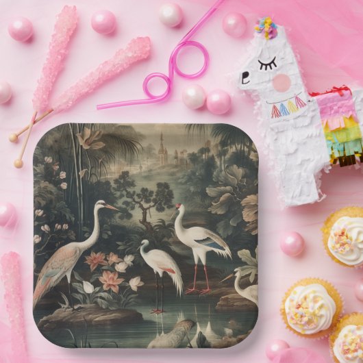  kranen en paleizen in de tropen papieren bordje (Feest)