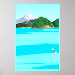 Kranen en Zee Poster