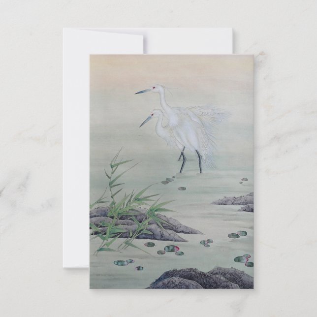 Kranen in de Chinese rivier (Voorkant)