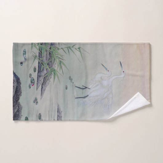 Kranen in de Chinese rivier Handdoek (Handdoek)