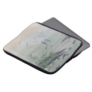 Kranen in de Chinese rivier Laptop Sleeve