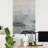 Kranen in de Chinese rivier Poster (Thuiskantoor)