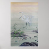 Kranen in de Chinese rivier Poster (Voorkant)