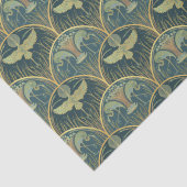 Kranen in het maanlicht // Goud en Blauwgroen Tissuepapier (Detail)