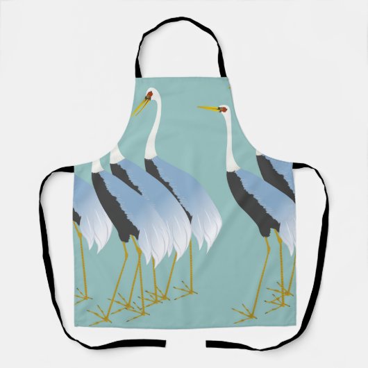 Kranen, Japans ontwerp Schort (Voorkant)