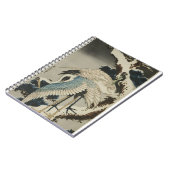 Kranen op besneeuwde dennen -  Japans Notitieboek (Linkerzijde)