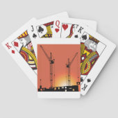 Kranen op een gebouw pokerkaarten (Achterkant)