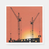 Kranen op een gebouw servet (Voorkant)