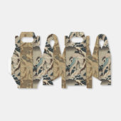 Kranen op een met sneeuw beklede Pine Hokusai Bedankdoosjes (Uitgevouwen)