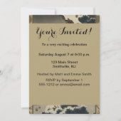 Kranen op een met sneeuw beklede Pine Hokusai Kaart (Voorkant)