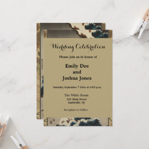 Kranen op een met sneeuw beklede Pine Hokusai Kaart