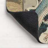 Kranen op een met sneeuw beklede Pine Hokusai Muismat (Hoek)