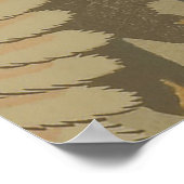 Kranen op een met sneeuw beklede Pine Hokusai Poster (Hoek)