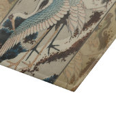 Kranen op een met sneeuw beklede Pine Hokusai Snijplank (Hoek)