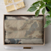 Kranen op een met sneeuw beklede Pine Hokusai Tissuepapier (Geschenk)