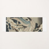 Kranen op een met sneeuw beklede Pine Hokusai Yogamat (Achterkant (horizontaal))