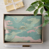 Kranen over bergen Japans patroonpatroon Tissuepapier (Geschenk)