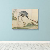 Kranen, pijnbomen en bamboe canvas afdruk (Insitu (Houten vloer))