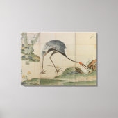 Kranen, pijnbomen en bamboe canvas afdruk (Voorkant)